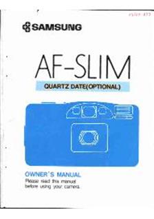 Samsung AF-Slim manual. Camera Instructions.